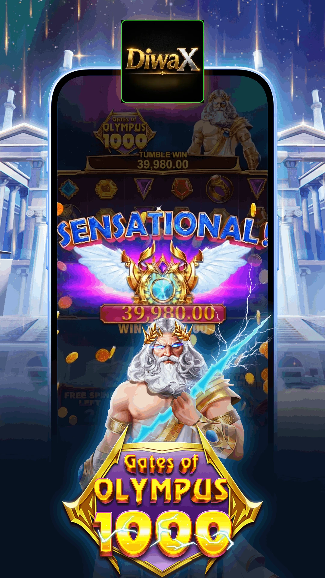 Diwa X support and ticket screen